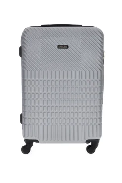 Trolley piccolo grigio rigido con 4 ruote Prima riga PR169/P