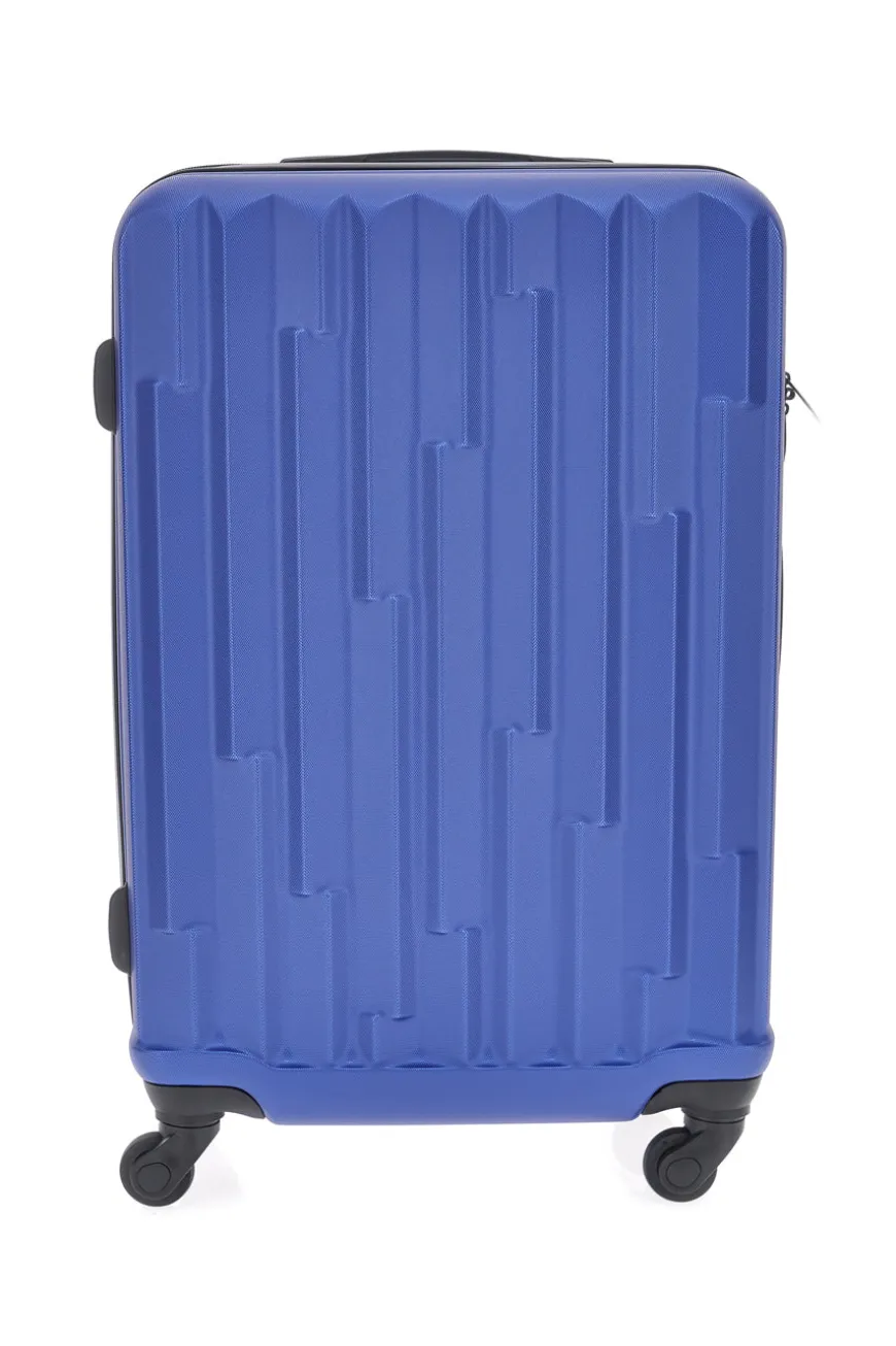Trolley rigido blu misura media con ruote multidirezionali Indigeno Metropolitano 149/G
