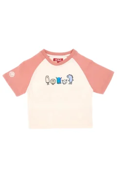 T-shirt Beige e Rosa Pitt Kids PT-K-T-7031