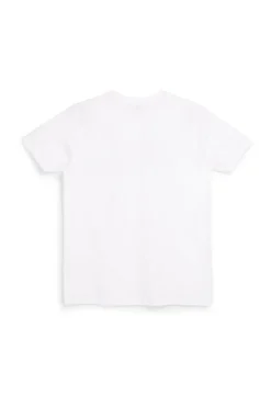 T-shirt bianca con stampa logo Abarth AH017TE