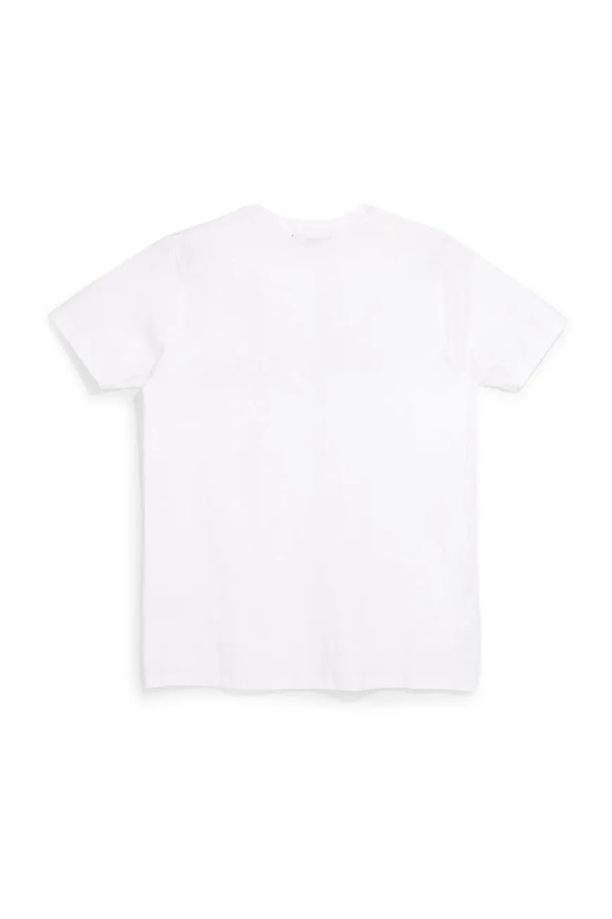 T-shirt bianca con stampa logo Abarth AH017TE