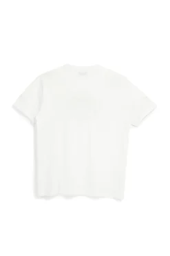 T-shirt bianco scollo a V manica corta Sevenoaks NBY702