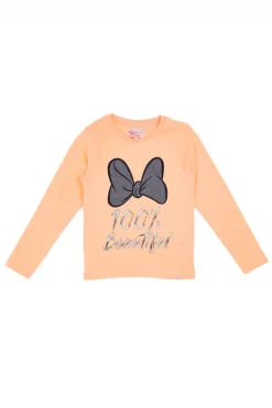 T-Shirt Manica Lunga Grazie Mamma 2071 Salmone