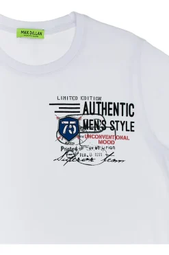 T-Shirt Max Dillan Man086 Bianca