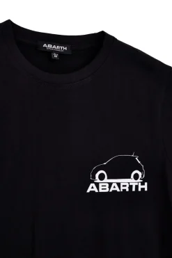 T-shirt nera con stampa logo Abarth AH017TE