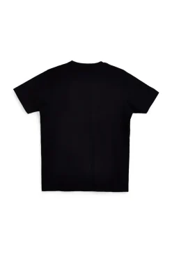 T-shirt nera con stampa logo Abarth AH017TE