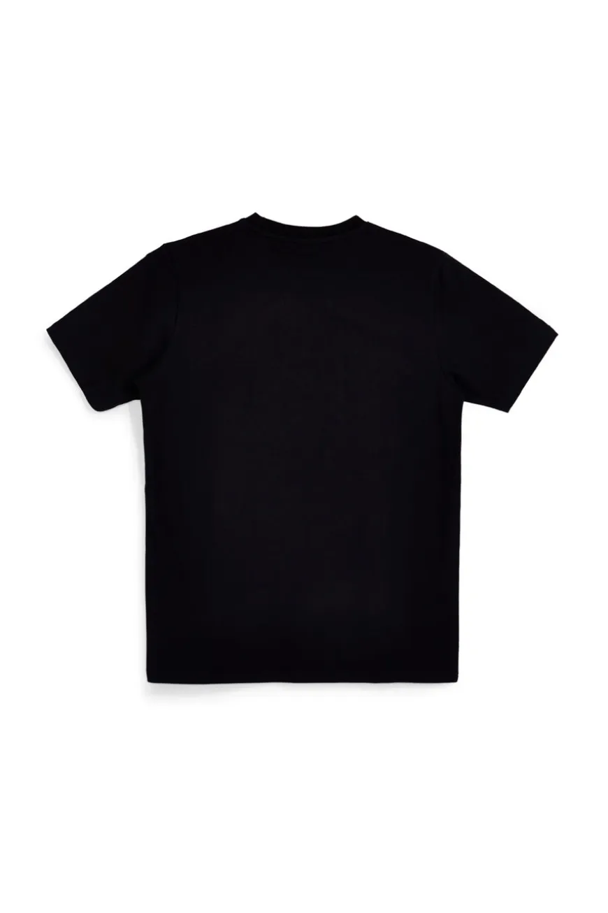 T-shirt nera in cotone con logo Abarth 01