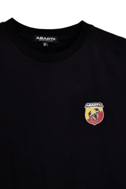 T-shirt nera in cotone con logo Abarth 01