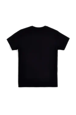 T-shirt nera in cotone con stampa sul petto Abarth AH26SS056