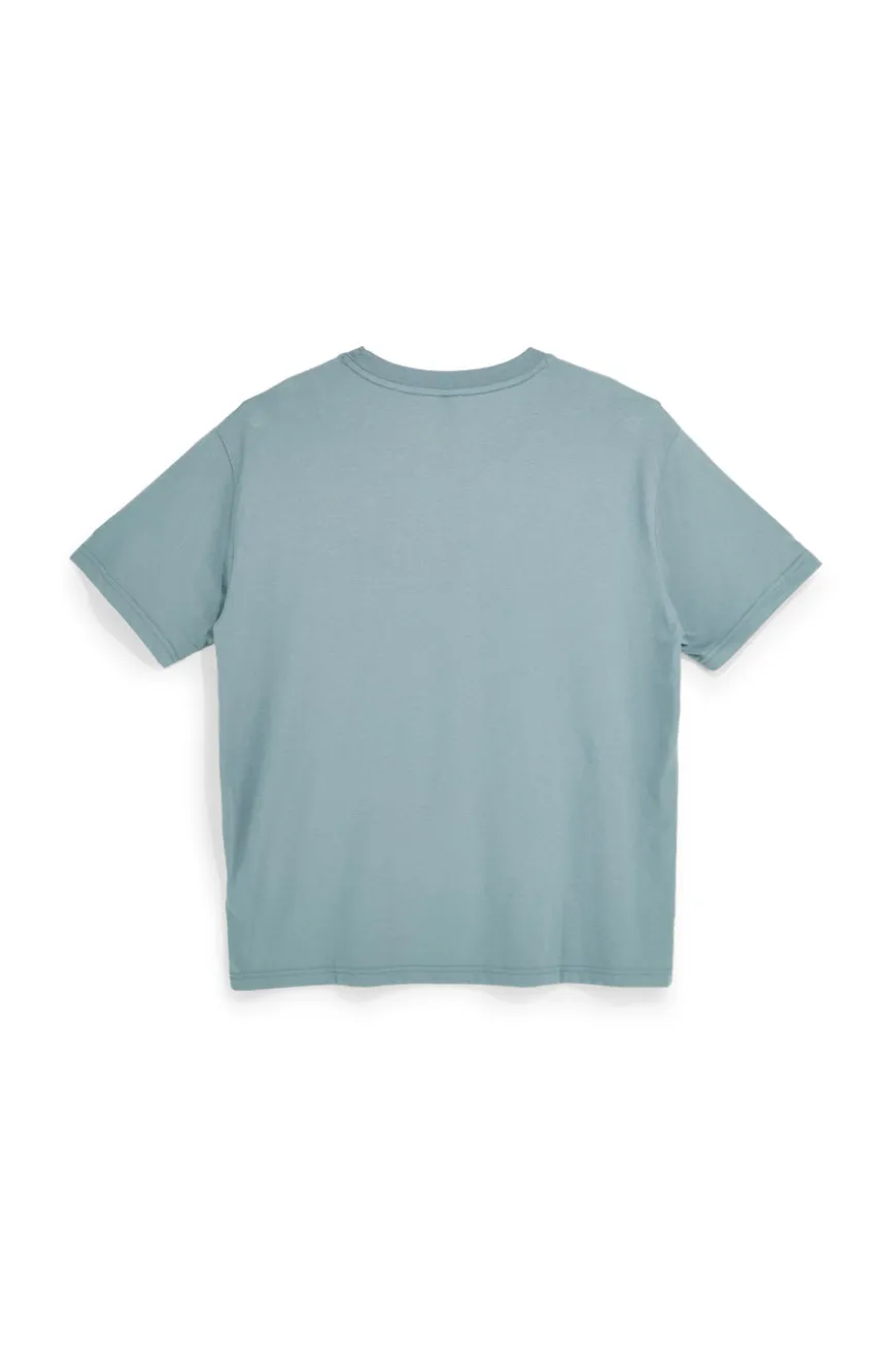 T-shirt Verde Oversize con Stampa Los Angeles Skechers Destination Short Sleeve Tee
