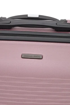 Valigia rigida rosa media con ruote girevoli Prima riga PR166/M