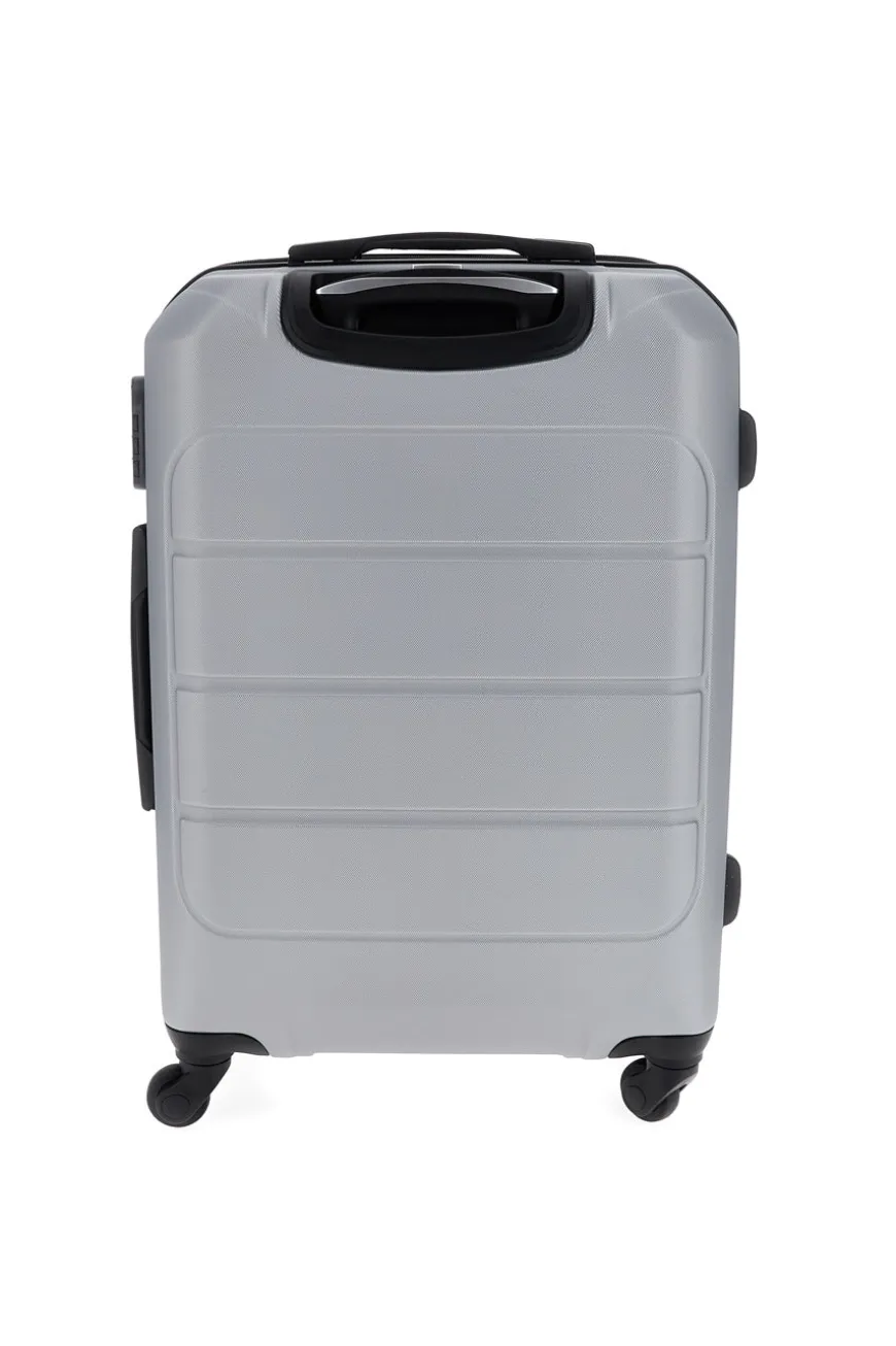 Valigia trolley grande argento con lucchetto integrato Prima Riga PR173/G
