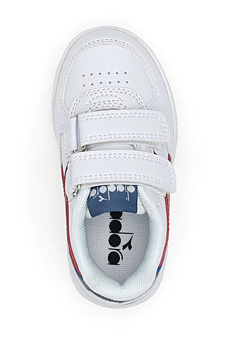 Weiße Erste-Schritte-Schuhe Diadora Raptor Low TD
