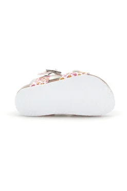 Weiße Sandalen mit Herzchen Print Pitt Kinder 14611