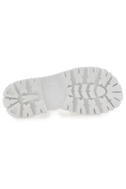 Weiße Sandalen mit Nieten und Metalllogo Laura Biagiotti 96219451