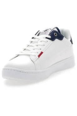 Weiße Schnürschuhe mit blauen Details BEVERLY HILLS POLO CLUB BHM514010