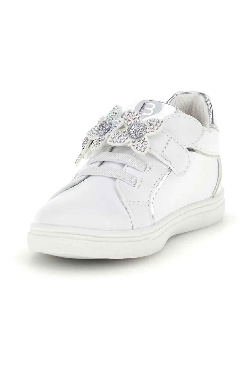 Weiße Schuhe mit Blumen und Riemen Laura Biagiotti AG1785116892