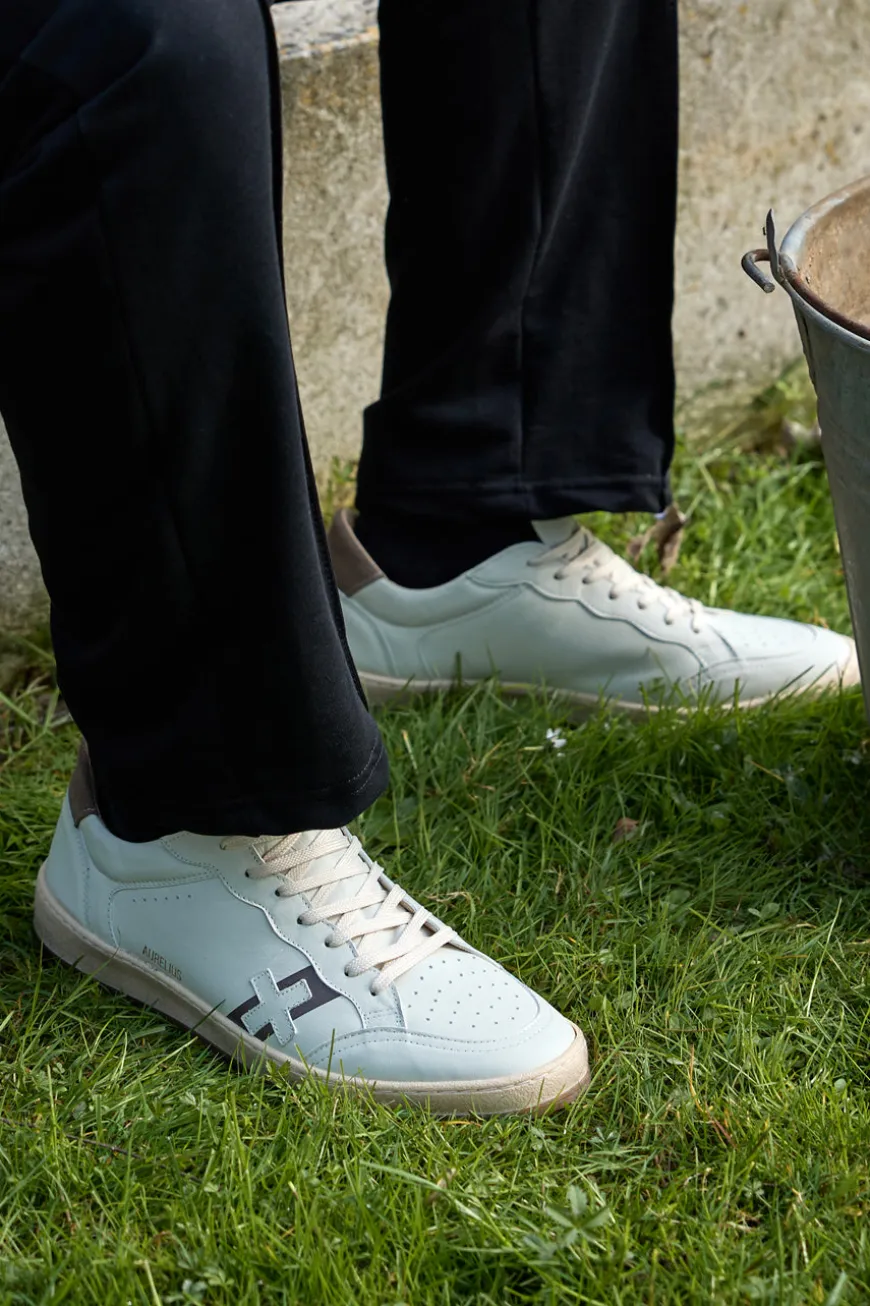 Weißes Leder Herren Turnschuhe Pittarello Plus S3