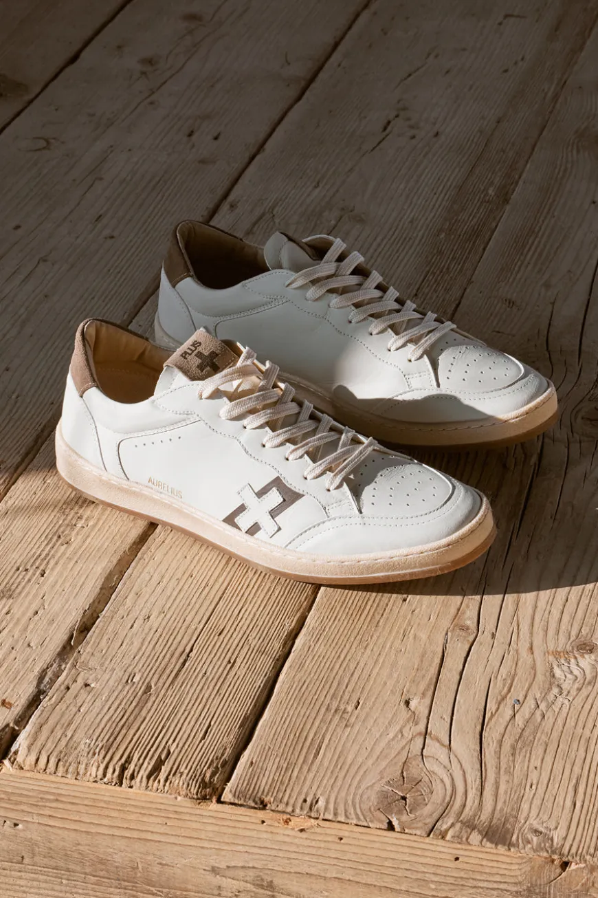 Weißes Leder Herren Turnschuhe Pittarello Plus S3