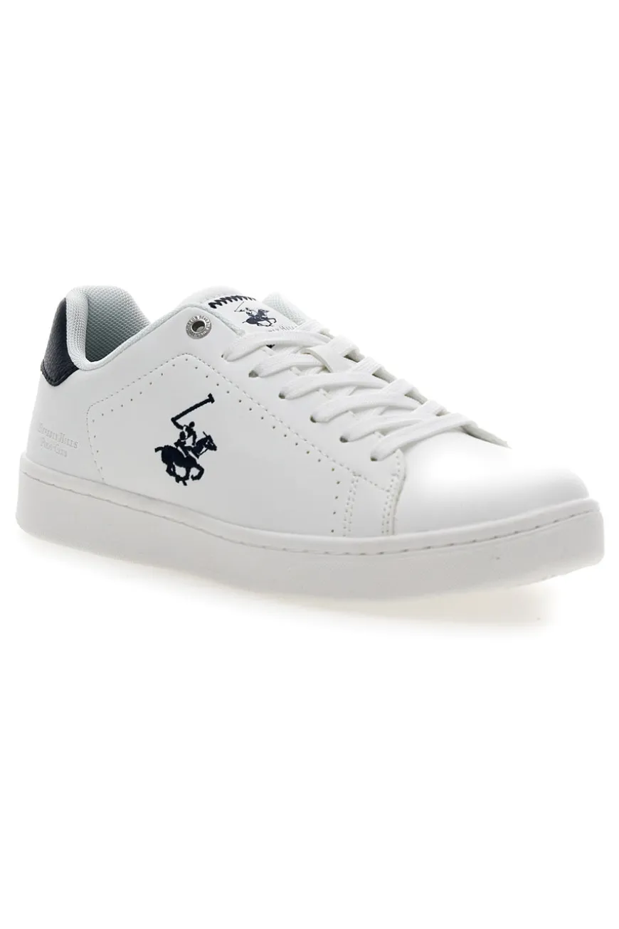 Weiße Sneakers mit blauen Details Beverly Hills Polo Club BHM614000