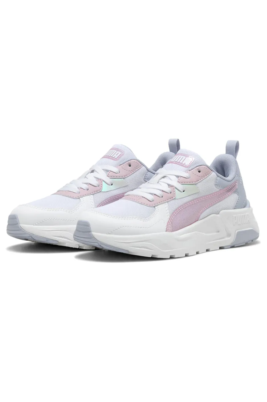 Weiße Sneakers mit blauen und rosa Details PUMA Trinity Lite Blurry Dreams JR