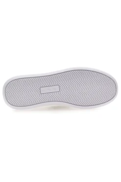 Weiße Sneakers mit goldenen Seitenstreifen Baumwollgürtel BRIGHTON 2.0 LTH