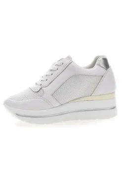 Weiße Sneakers mit Keilabsatz und seitlichem Reißverschluss ENERGY E45