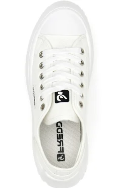 Weiße Sneakers mit Plateau Freddy 7601