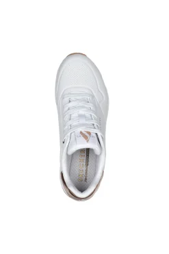 Weiße Sneakers mit SKECHERS UNO GOLDEN AIR-Plattform