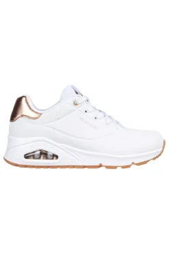 Weiße Sneakers mit SKECHERS UNO GOLDEN AIR-Plattform