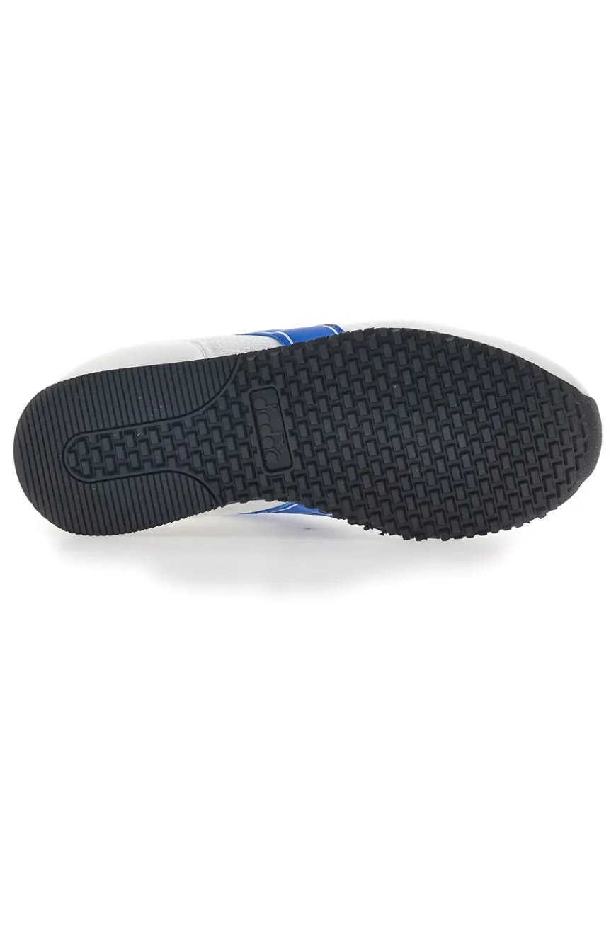 Weiße Turnschuhe mit blauem Diadora Skyler Athletic Frieze
