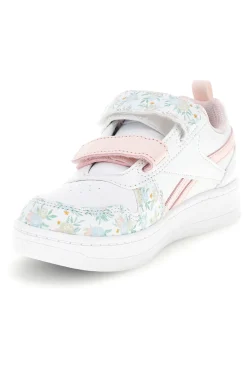 Weiße Turnschuhe mit Blumendruck und doppeltem Riemen Reebok Royal Prime 2.0 Two Strap Hoop & Loop