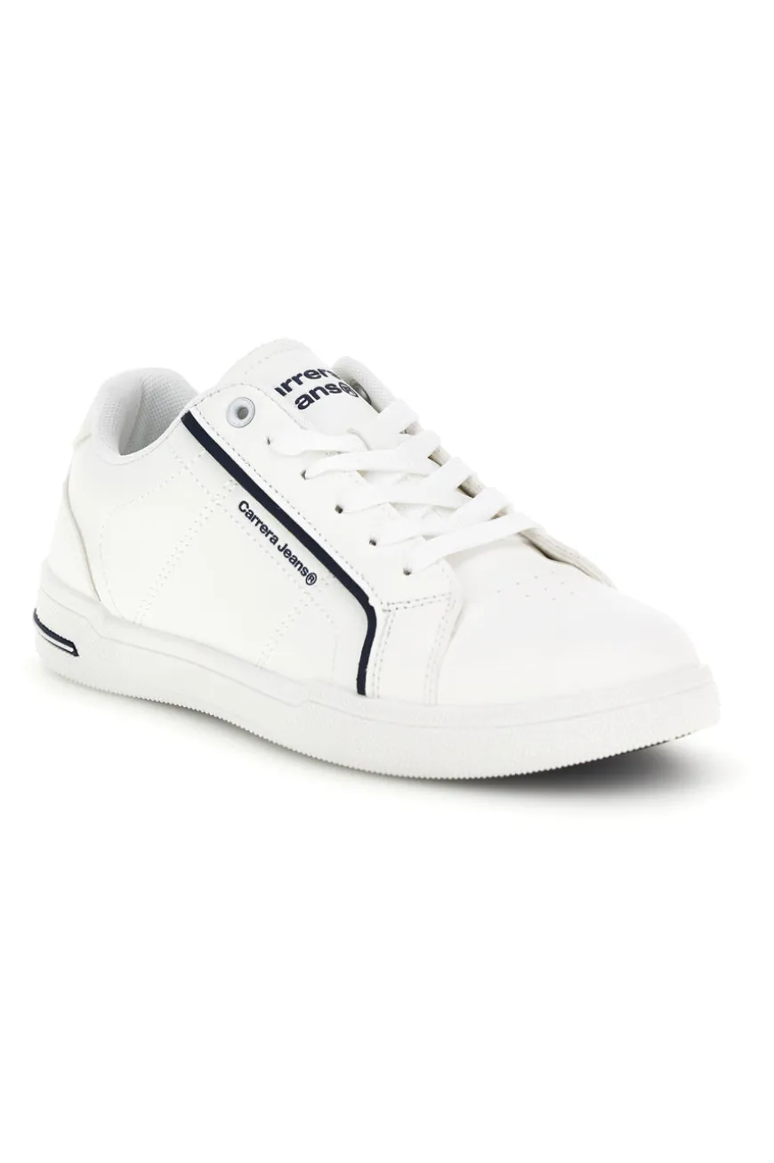 Weiße Turnschuhe mit kontrastierenden Einsätzen und Schnürsenkeln Carrera CAM643021038