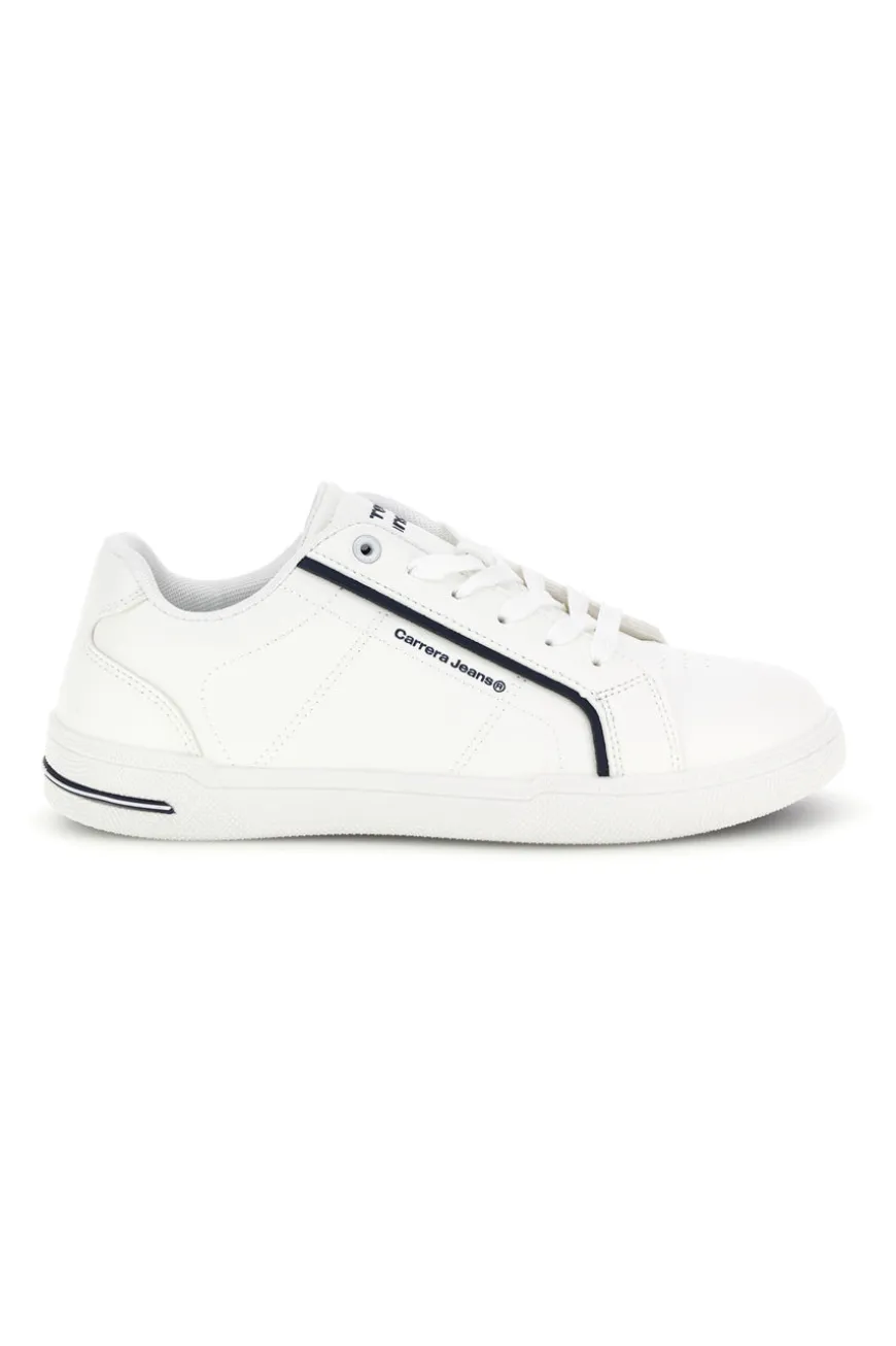 Weiße Turnschuhe mit kontrastierenden Einsätzen und Schnürsenkeln Carrera CAM643021038
