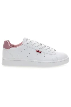 Weiße Turnschuhe mit rosa Schnürsenkeln Levi's Avenue