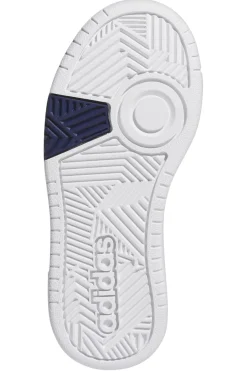 Weiße und blaue Mid-Cut-Sneaker Adidas Hoops 3 Mid K