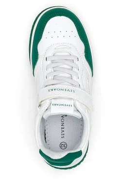 Weiße und grüne Sneakers Sevenoaks 2316