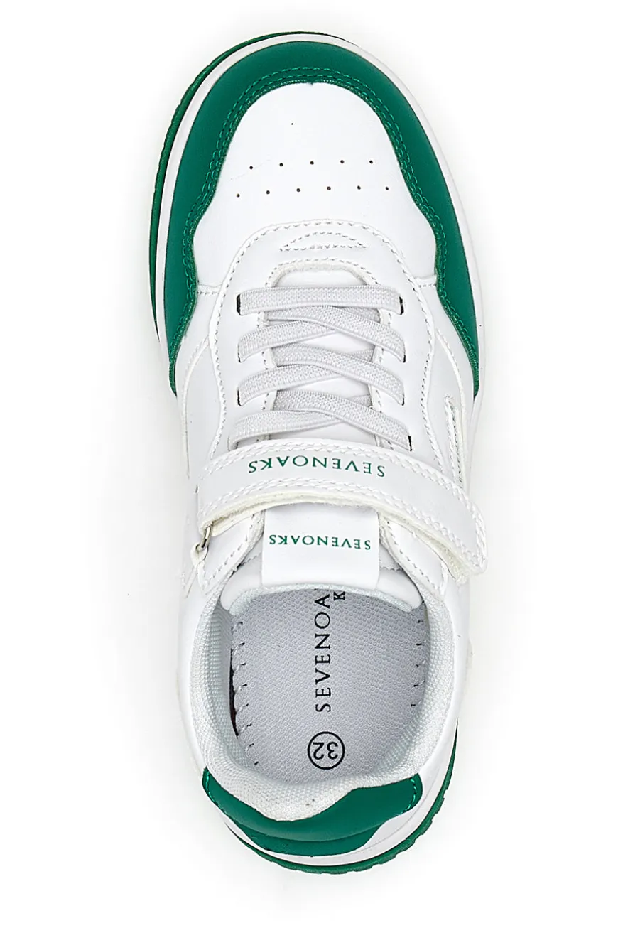 Weiße und grüne Sneakers Sevenoaks 2316