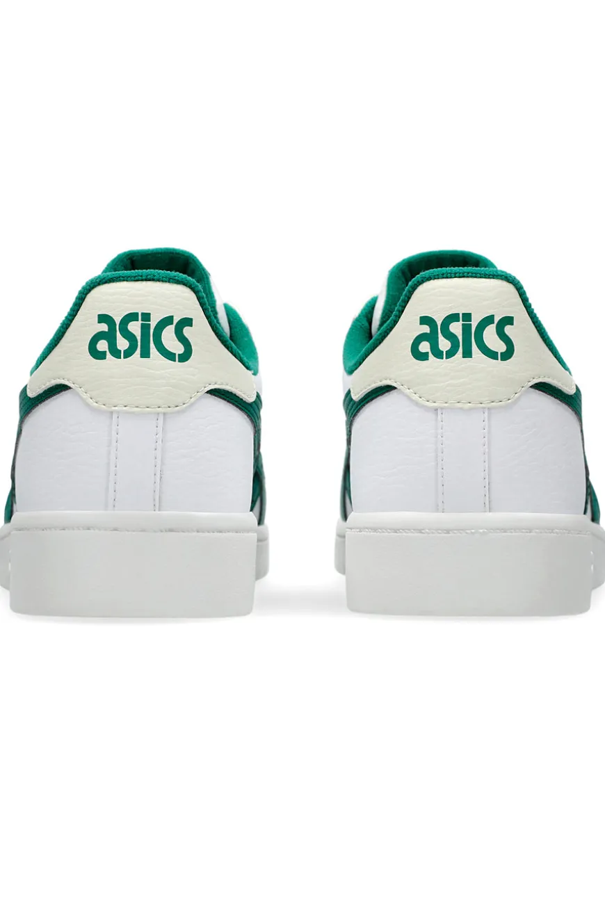 Weiße und grüne Turnschuhe mit Schnürsenkeln Asics Japan S