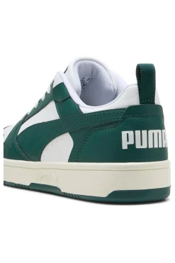 Weiße und grüne Turnschuhe PUMA Rebound v6 Low