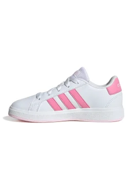Weiße und rosa Turnschuhe Adidas Grand Court 2.0 K