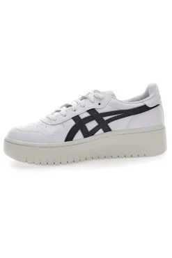 Weiße und schwarze Plateau-Sneaker mit Ortholite Asics Japan S PF