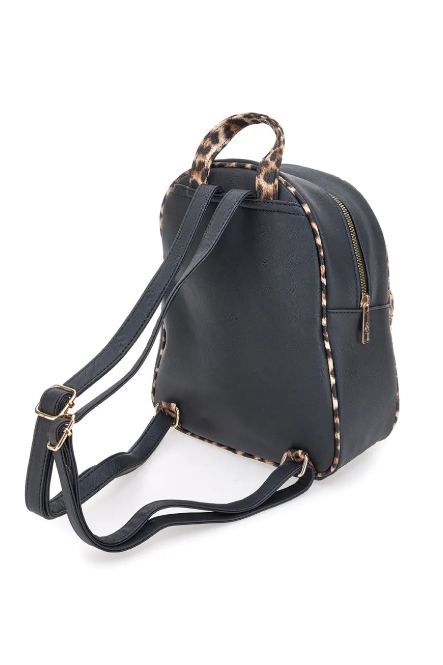 Zaino animalier con dettagli neri Basile BA1271N-MAC