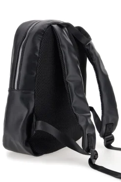 Zaino in pelle nera con tasche interne LANCETTI CARIUS