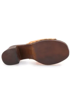 Zoccoli Arancione Con Tacco 9 cm Pittarello 8508
