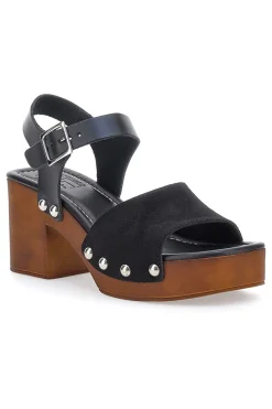Zoccoli con Cinturino Vera Pelle Neri Pittarello Love 5757